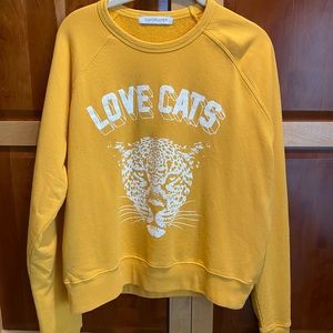 Varsity Love Cat Sweatshirt Size Small